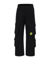 Barrow Black Trousers For Kids With Smiley In Black