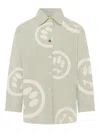 Barrow Smiley Face-print Striped Shirt