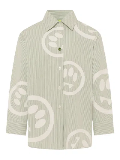 Barrow Smiley Face-print Striped Shirt