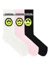 Barrow Smiley-face Socks (pack Of Three) In Multi