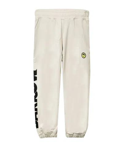 Barrow Smiley Face Sweatpants In White