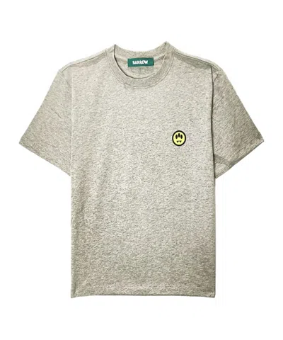 Barrow Smiley Face T-shirt In Gray
