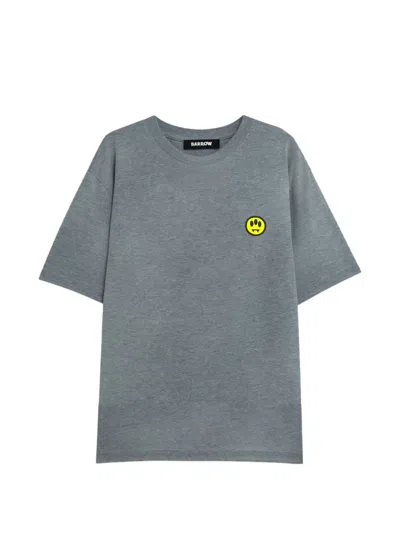 Barrow Smiley-face T-shirt In Gray