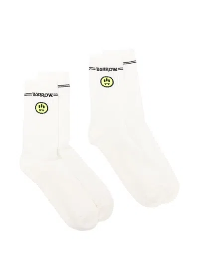 Barrow Smiley Graphic Socks In White