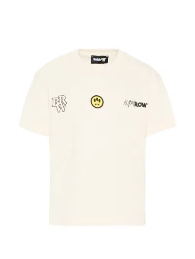 Barrow Kids' Smiley Graphic T-shirt In Neutral