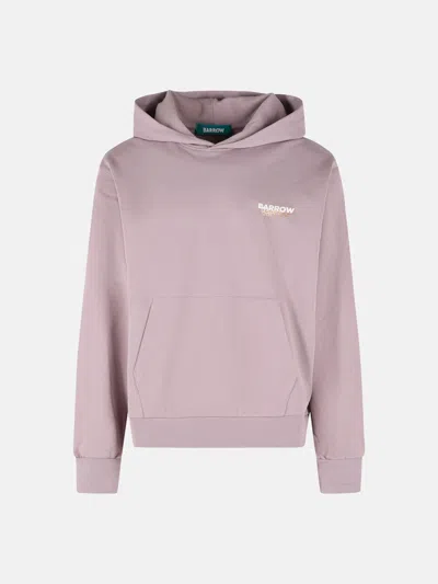 Barrow 'smoke Pink' Cotton Sweatshirt