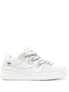 Barrow Ollie Panelled Leather Sneakers In White