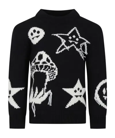 Barrow Stars-intarsiaknit Jumper In Black
