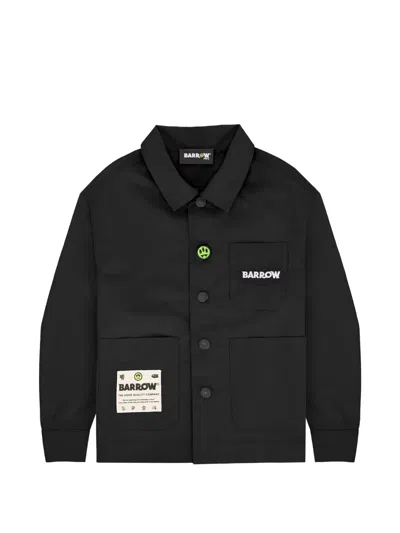 Barrow Kids' Stickers Gabardine Jacket In Black