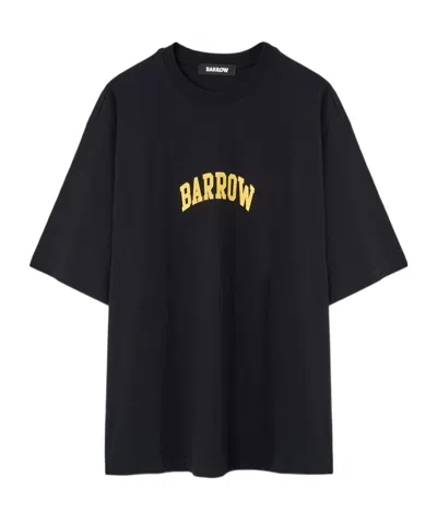 Barrow Stickers-print T-shirt In Black