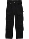 Barrow Straight-leg Cargo Trousers In Black