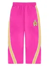 Barrow Stripe-detail Embroidered Trousers In Pink
