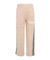 Barrow Stripe Detailing Logo-print Trousers In Nude