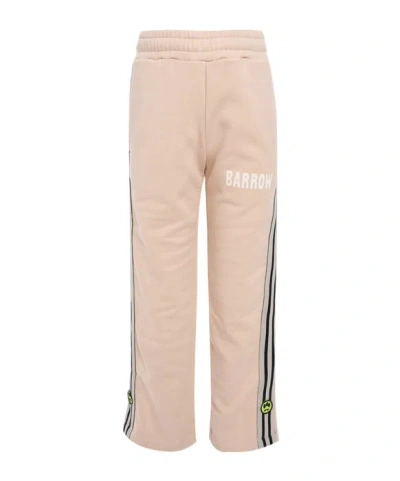 Barrow Stripe Detailing Logo-print Trousers In Nude