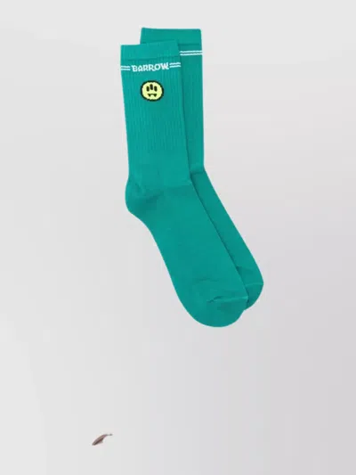 Barrow Striped Graphic Cotton Terry Unisex Socks In Blue