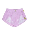 Barrow Striped Logo-print Mini Shorts In Purple