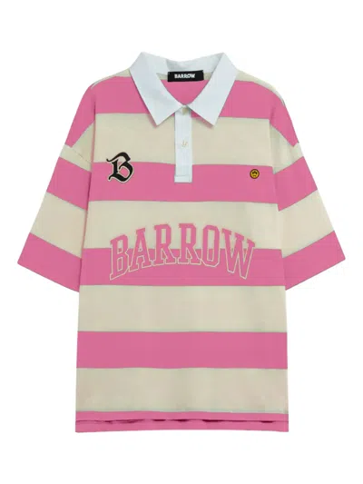 Barrow Striped Polo Shirt In Pink