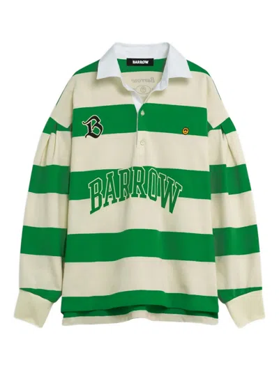 Barrow Striped Polo Top In White