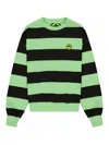 Barrow Striped Sweatshirt In Green