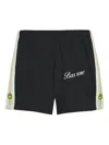 Barrow Striped Track Shorts In Black