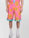 Barrow Sunflower Print Bermuda Shorts Unisex In Multi