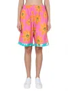 Barrow Sunflower Print Bermuda Shorts Unisex In Multi