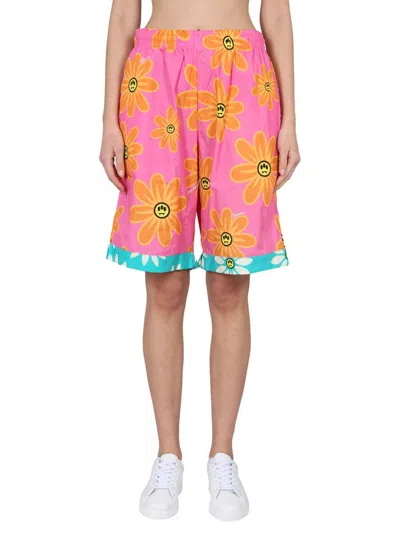 BARROW BARROW SUNFLOWER PRINT BERMUDA SHORTS UNISEX
