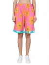 Barrow Sunflower Print Bermuda Shorts Unisex In Multi