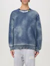Barrow Washed Crewneck Sweatshirt In Denim