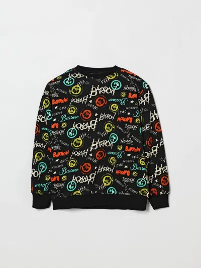 Barrow Kids' Graphic Print Crewneck Sweatshirt In Multi