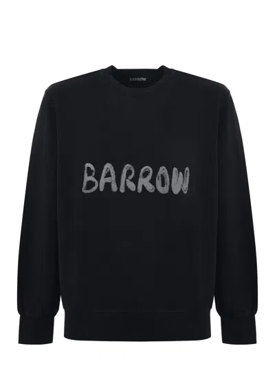 Barrow Sweatshirt In Cotton In Black