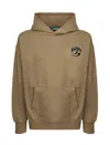 Barrow Logo Hooded Sweatshirt In Brown