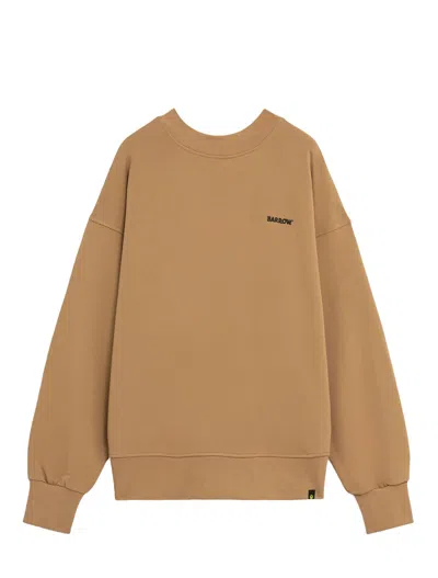 Barrow Logo-detail Long-sleeve Sweatshirt In Brown