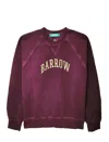 Barrow Crew Neck Logo Sweatshirt In Burgundy