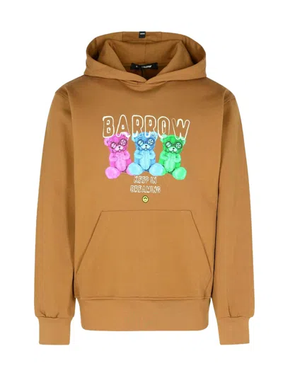 Barrow Hoodie With Logo In Tobacco Brown