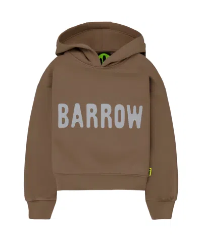 Barrow Logo-print Hoodie In Brown