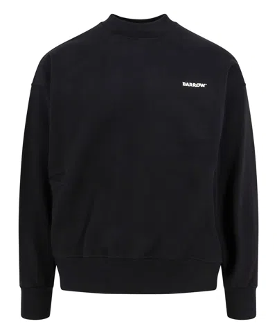 Barrow Cotton Sweatshirt With Iconic Charm In Black