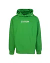 Barrow Felpa Cappuccio Verde Effetto Distressed In Green