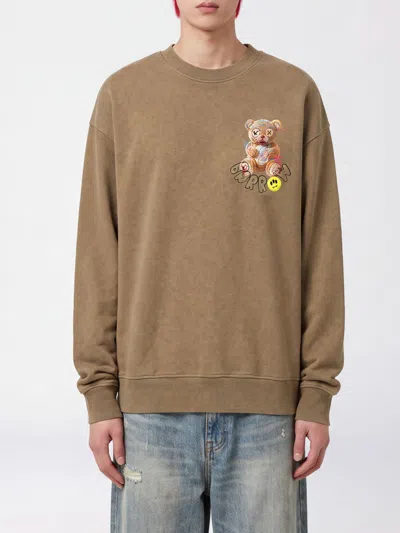 Barrow Sweatshirt Men Color Yellow In Brown