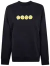 Barrow Round Neck Printed Sweatshirt In Black