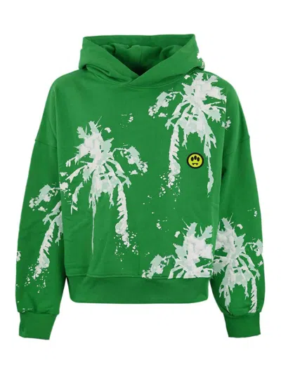 Barrow Sweatshirt With Palm Tree Print In Green