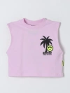 Barrow Logo-print Cropped Tank Top In Pink