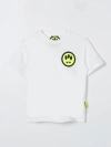 Barrow White T-shirt For Babykids With Smiley In White
