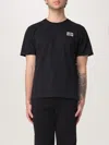 Barrow Cotton T-shirt With Tennis Basket Ball Man Print In Black