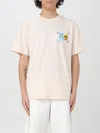 Barrow Crew Neck Graphic Print T-shirt In Cream
