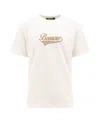Barrow T Shirt Teddy Print Bianca In Bianco