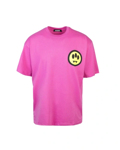 Barrow T-shirt Logo Fucsia In Bw018rose Violet
