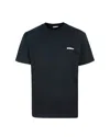 Barrow T-shirt Nera Girocollo Con Logo In Black