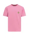 Barrow T-shirt Unisex Con Motivo Volto In Prism Pink
