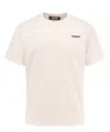 Barrow White T-shirt With Logo And Smile In White